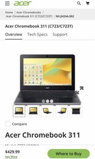 Acer Chromebook 311 Model: C723-K1JMNA