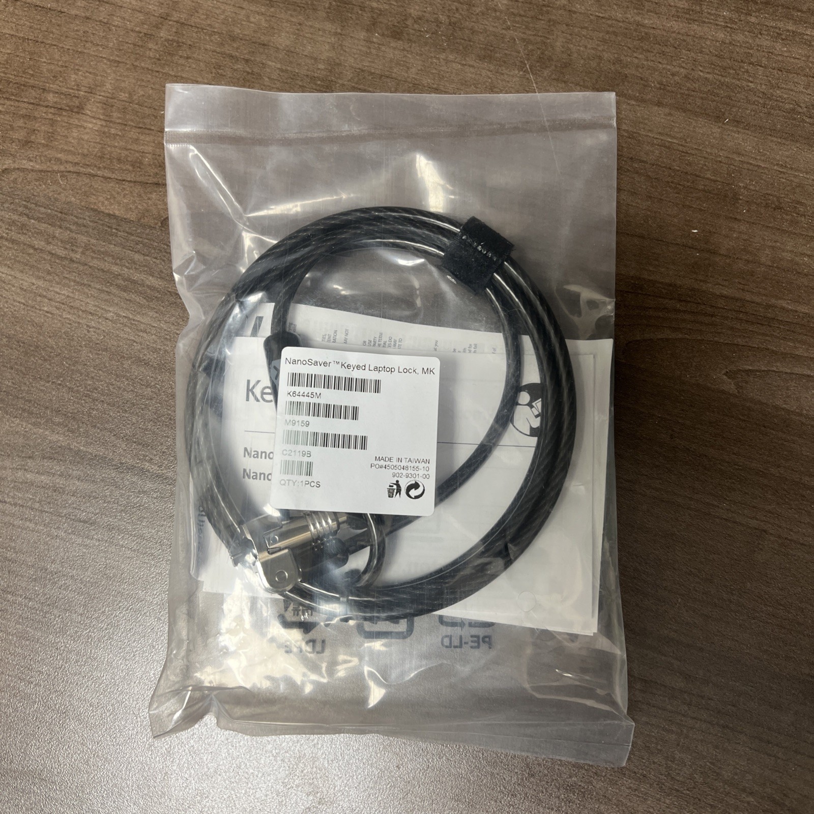 Kensington NanoSaver Keyed Laptop Lock Security Cable