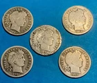 Lot Of 5 Nice Barber Liberty Dimes 1904/ 1906 /1913 /1913/ 1916 Silver Dimes