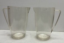 US Acrylic Pitcher Clear 64oz Made In USA Set of 2 Vintage *flaws