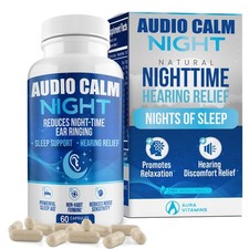 Audio Calm Night (60 Caps) | Natural Tinnitus Relief Supplement for Sleep | Ease