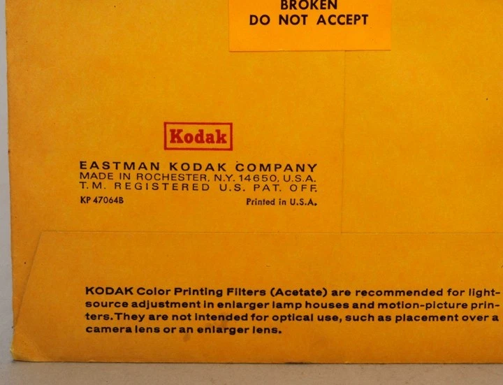 Kodak CP40Y Color Printing Gelatin Filter - 5" Square - New - Image 4 of 4