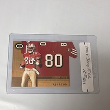 Pacific 2001 Dynagon Big Numbers Jerry Rice 49ers #16 Serial #724/799 Football