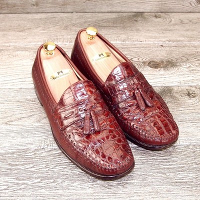 $499 Nordstrom Florsheim Imperial CAIMAN Alligator  9 EEE Wide o * add $15 Trees