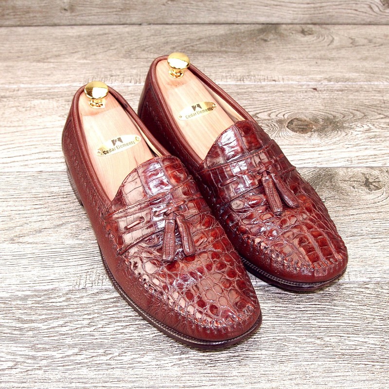 $499 Nordstrom Florsheim Imperial CAIMAN Alligator  9 EEE Wide o * add $15 Trees