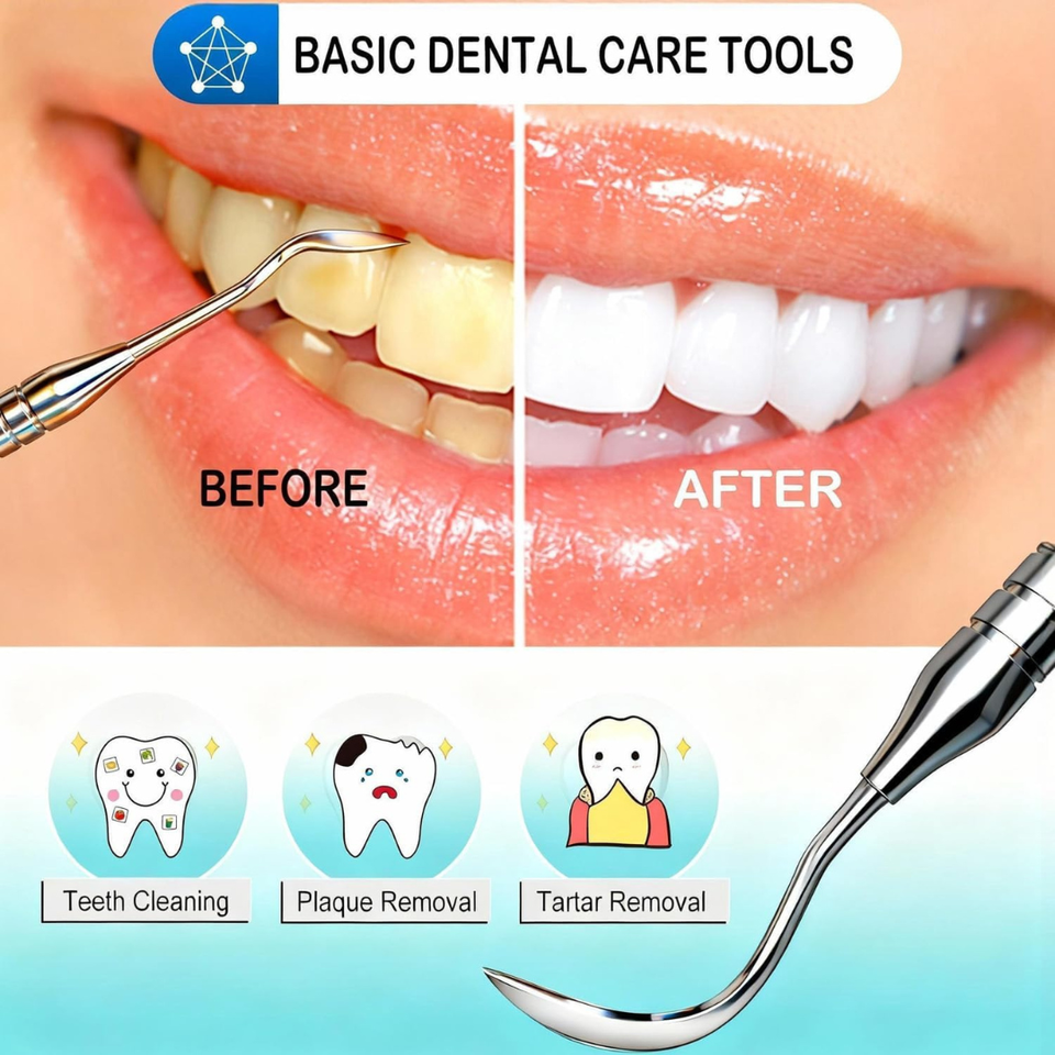 Dental Tools, Dental Pick for Teeth Cleaning, Stainless Steel Hygiene ...