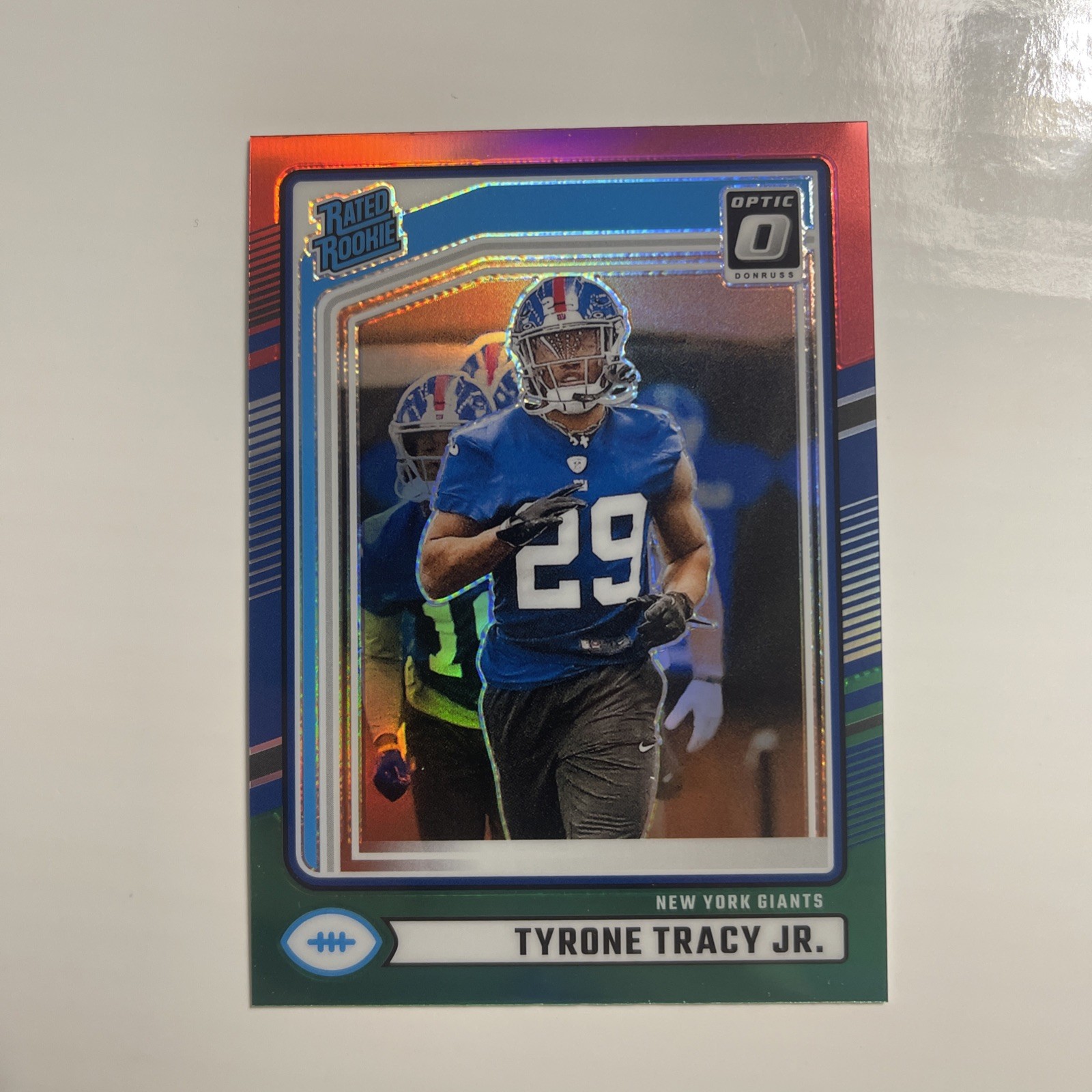 2024 Panini Donruss Tyrone Tracy Jr. Optic Preview Red Green RC Rookie