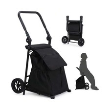 2 In 1 Foldable Shopping Cart Grocery Trolley 123L Waterproof Bag