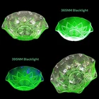 One Vintage Uranium Glass Diamond Arches Hazel Atlas Dish, Bowl Green Depression