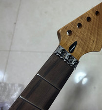 Roasted Flame Maple guitar neck 22 fret 25.5 inch Lock Nut matte part