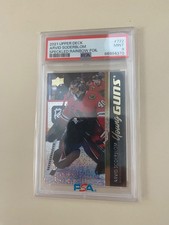 2021-22 Upper Deck Arvid Soderblom Young Guns Speckled Rainbow Foil Rookie PSA 9