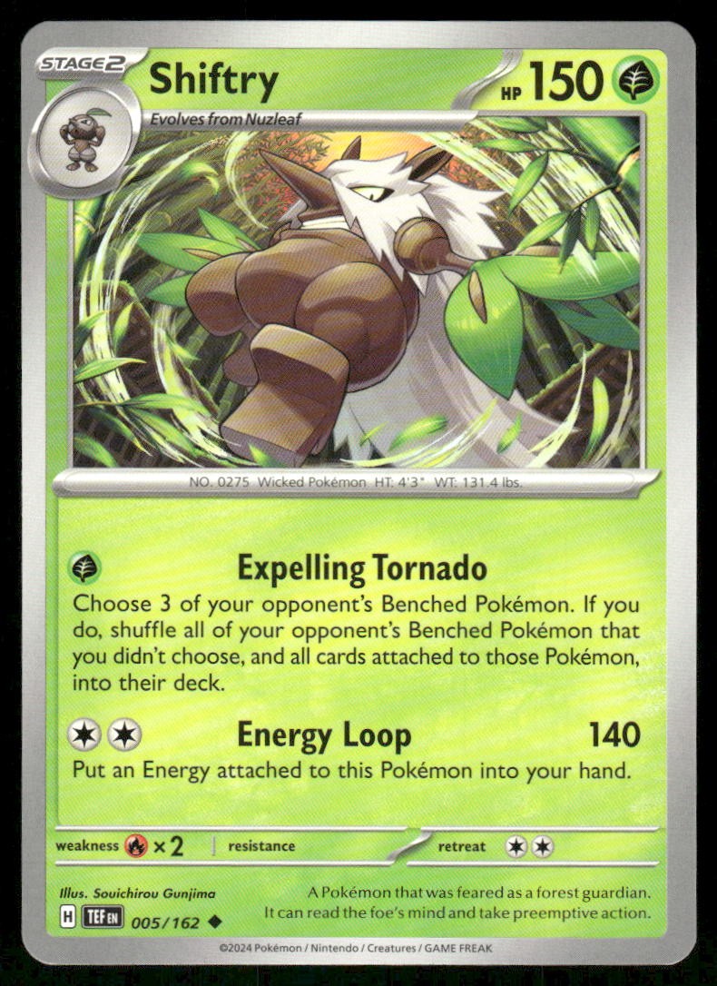 Shiftry 005/162 - Temporal Forces - Uncommon NM