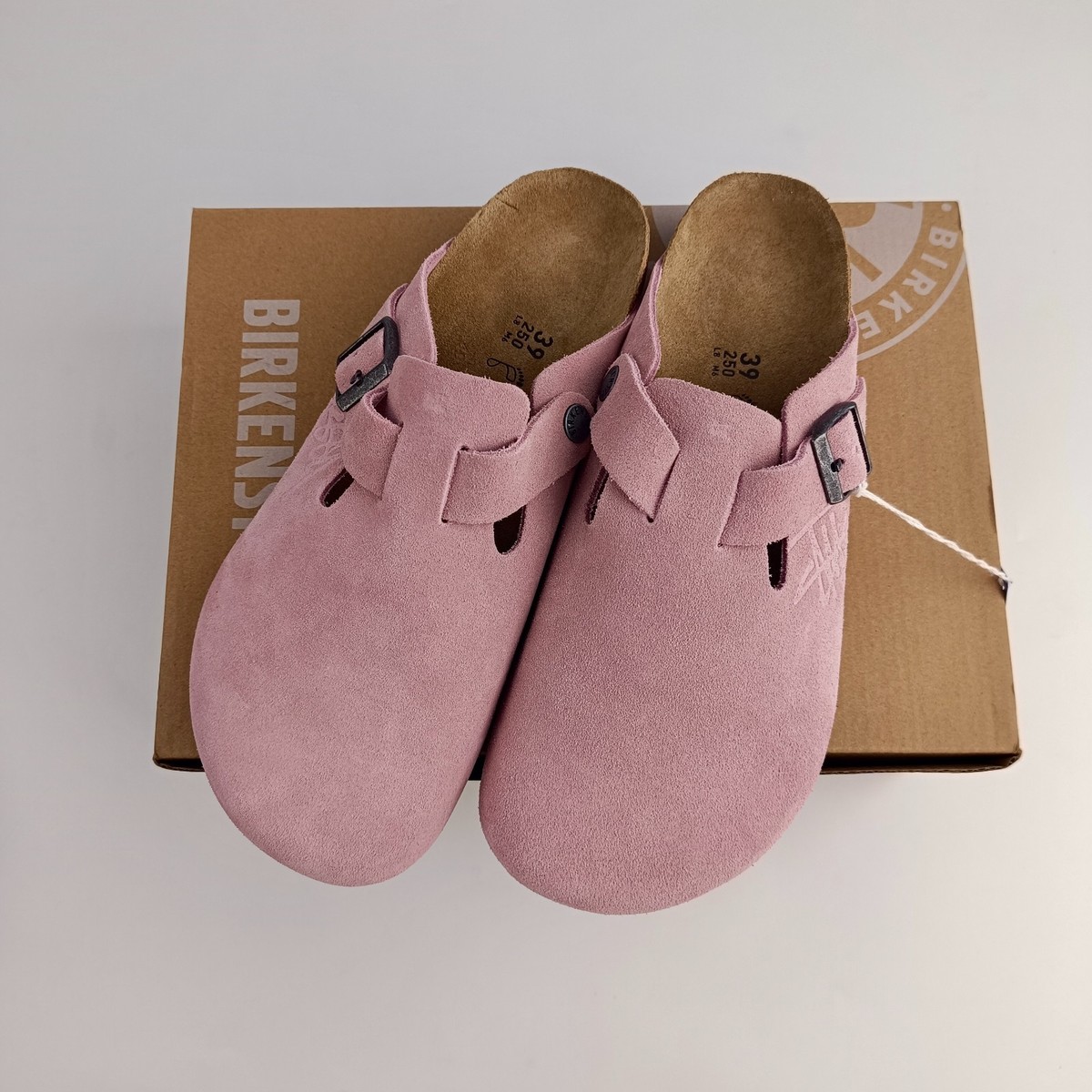 靴 BIRKENSTOCK Boston Stussy Dusty Pink 41 Birkenstock x Stussy Boston Clog Dusty Pink Suede Unisex Wide EU