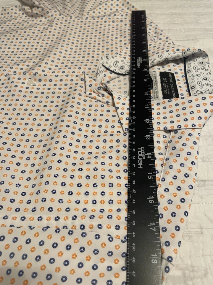 REPORT COLLECTION Para hombres•15.5/33 Camisa Puño Abatible Delgada Punto Blanco Botón Manga Larga Foto 4 de 4