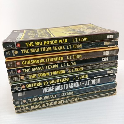 9x Edson Floating Outfit The Town Tamers Vintage Western Paperback Book Bundle