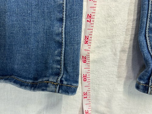 American Eagle Women's Blue Jeans Wide Leg Hi Rise Dark Wash, Size 14 Long. 3F - Bild 5 von 8