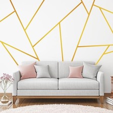 24 Pcs Wall Decals Peel and Stick 70.8 x 1.2 Inch Tape for Wall Decor Gold