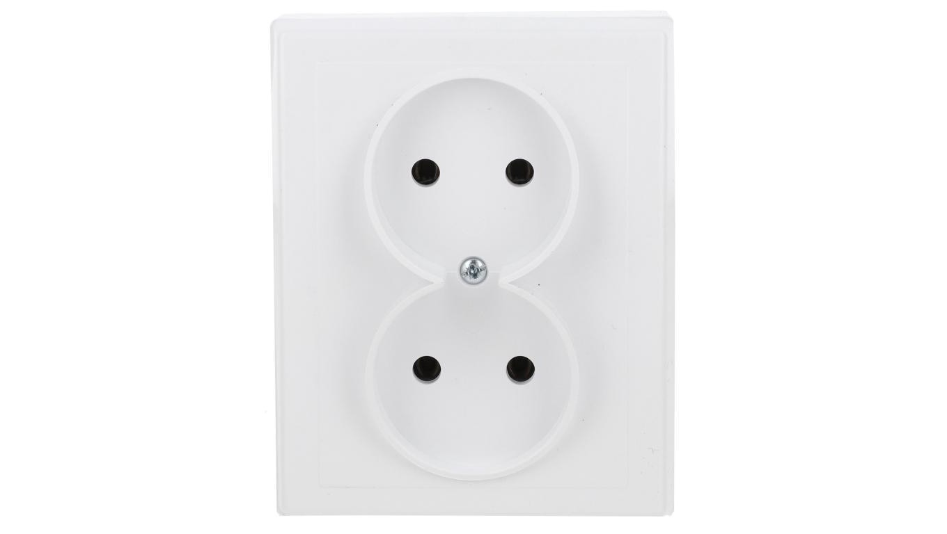 JUPITER Double Socket B/U Surface Mounted White GNt-5 Jw BI