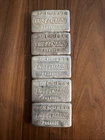 5x Consecutive Engelhard 10 oz Pure .999 Fine Silver Waffleback Bars