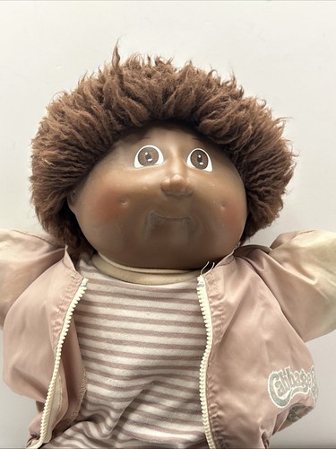 RARE Vintage Cabbage Patch Kid African American Boy Fuzzy Hair 1983 - Picture 2 of 12