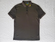 J. Lindeberg Golf Performance Polo Mens L Olive Green Stretch Logo Shirt