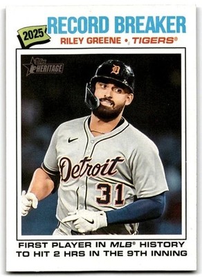 2026 Topps Heritage #234 Riley Greene Detroit Tigers Record