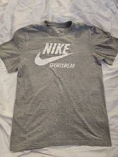 The Nike Tee Gray Small Tshirt Short Sleeve Swoosh Logo Sportswear