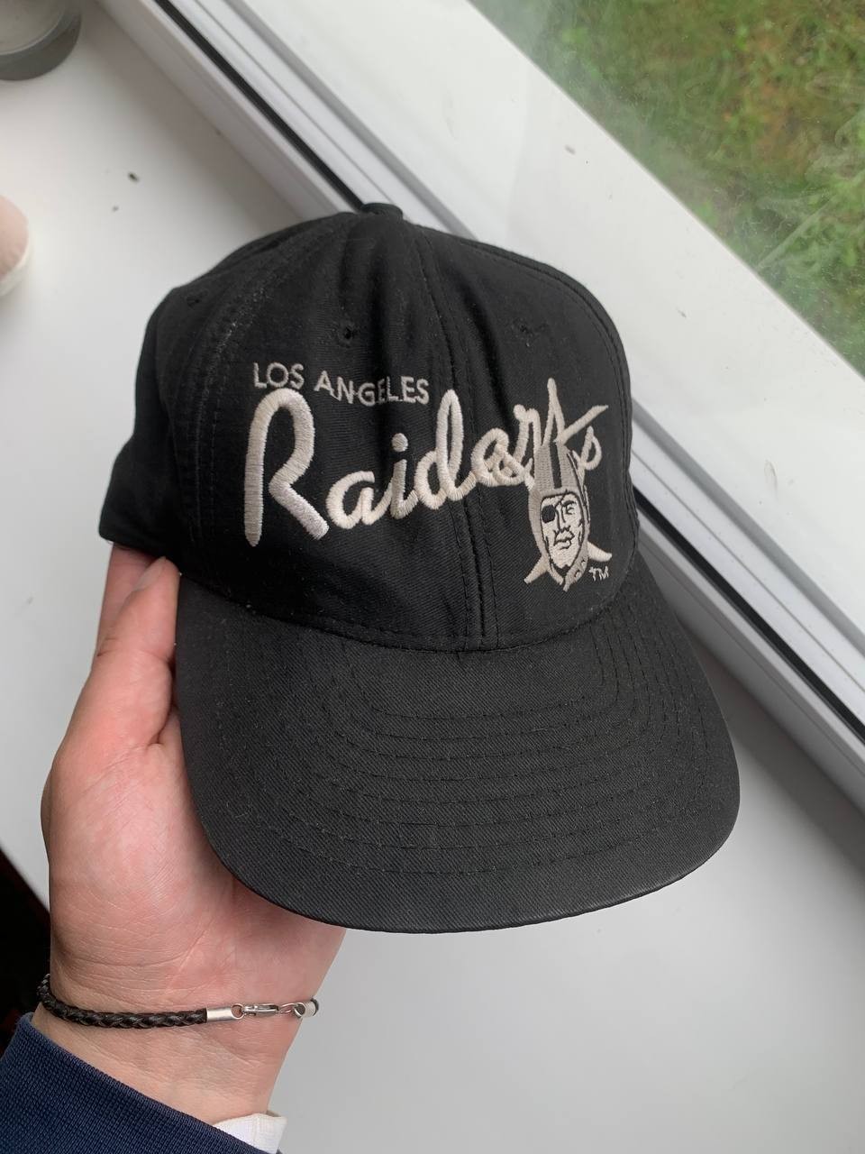 Vintage 90s Los Angeles Raiders Hat Cap Logo Athletic Snapback