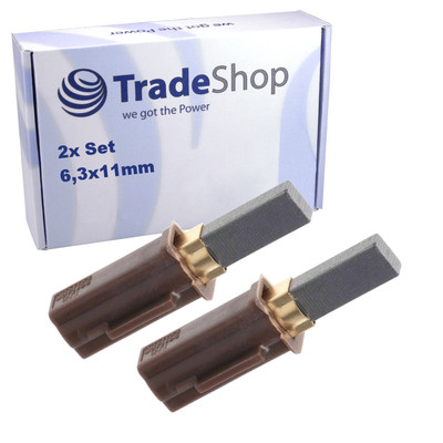 2x Motorkohlen 6,3 x 11mm für CrossVac CVS 1700A, CVT 2700A, Hayden 6000