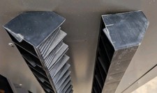 2x 1m Long, 5 x 5cm. Over Fascia Vent Black Roof Space / Eaves Ventilation Strip