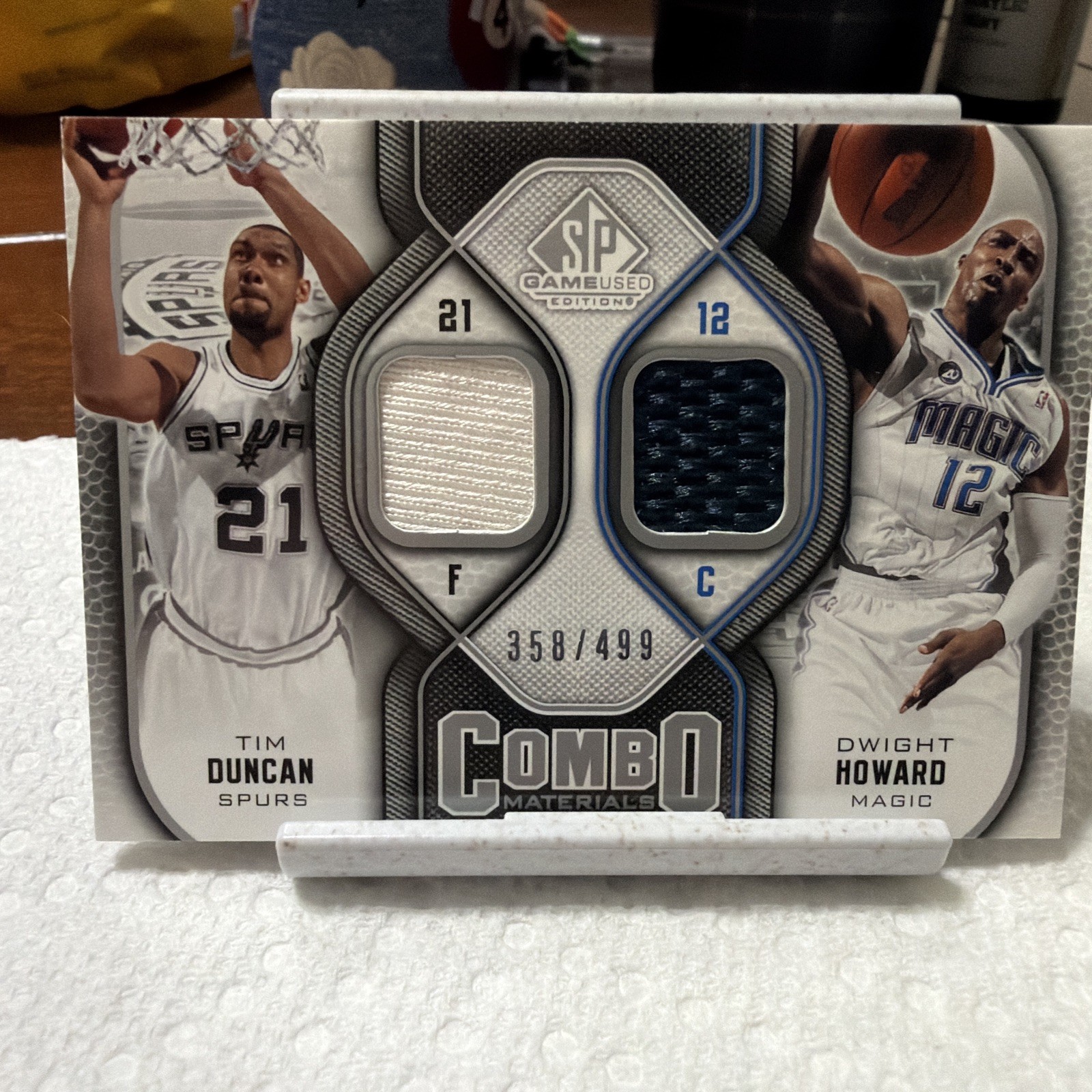 2009-10 SP Game Used Edition Combo Materials Tim Duncan Dwight Howard CM-DH
