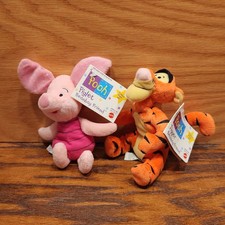 READ Disney Winnie The Pooh Plush 6" Beanbag Friend Tigger  Piglet Lot Mattel