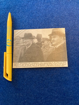 Steckling aus NOV 1944 CHURCHILL IN RUSSLAND 11/8 CM KNICK NACH OBEN LH COR