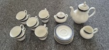 Royal Doulton China Tea Set - Tea Pot, 10 Tea Cups, 6 Saucers, Milk & Sugar Pot