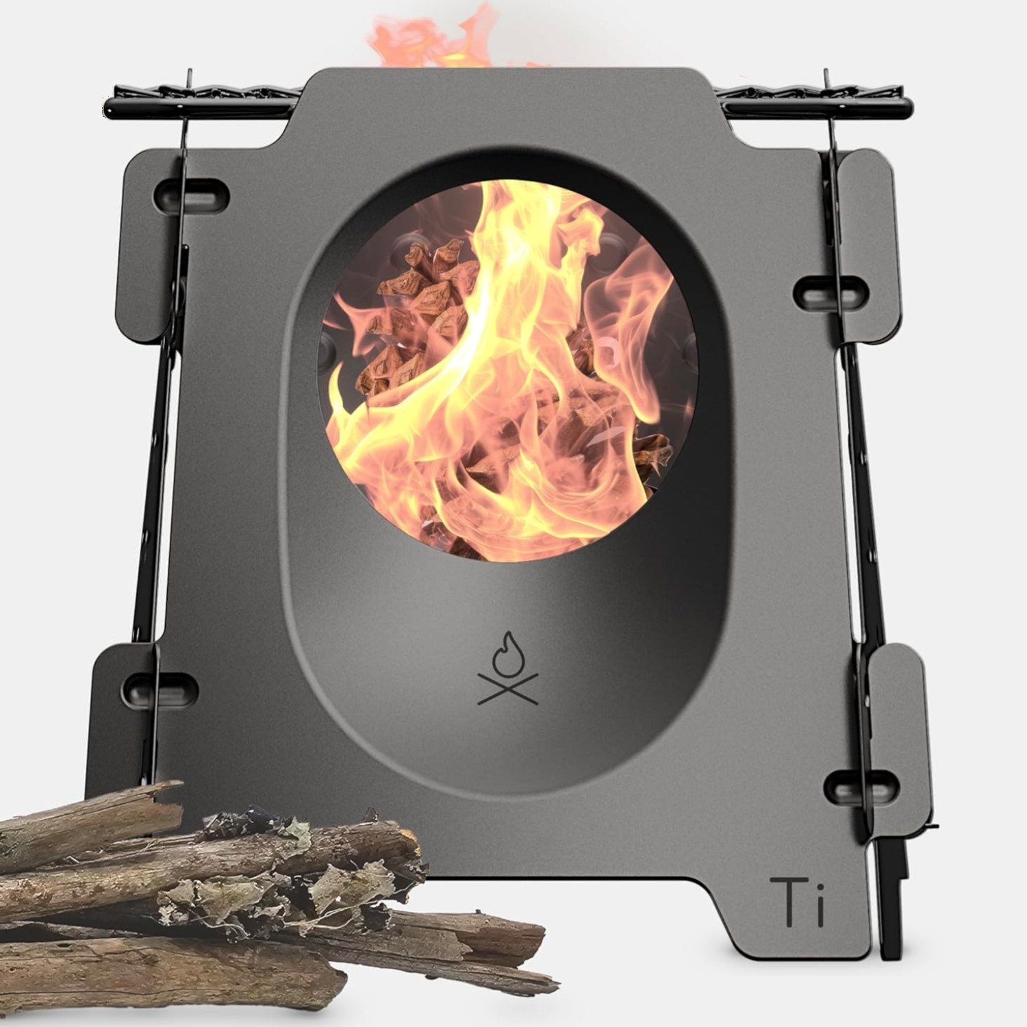 St&ouml;ker Titanium Camping Stove Ultralight Flatpack Wood Burn