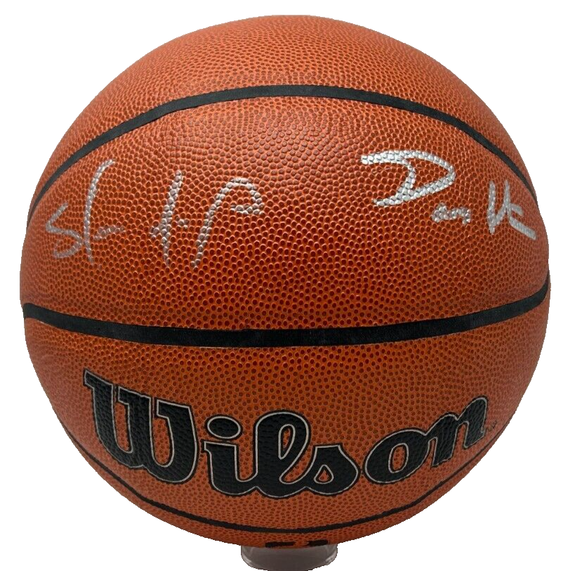Gary Payton Autographed Signed Seattle Supersonics Shawn Kemp and Dual Wilson I/O Replica Basketball PSA 454 