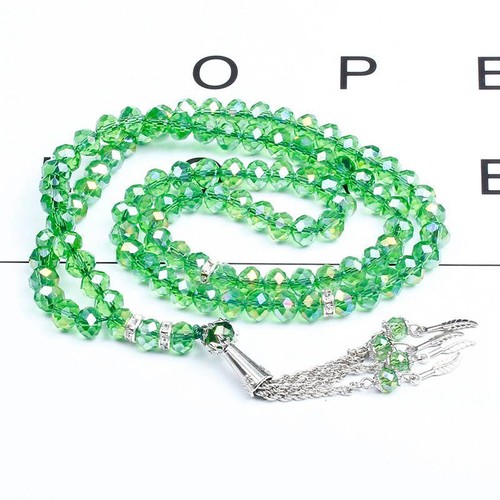 Gift Crystal Prayer Beads Tasbih Misbaha Rosary Bracelet Islamic 99 Prayer Beads - Picture 6 of 27