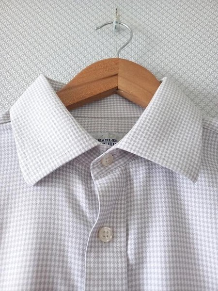 Men Charles Tyrwhitt Shirt Grey Cotton M #M75Y