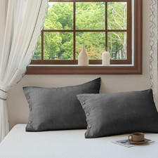 Everly 100 Linen Pillowcases Set Of 2French Linen From Normandy 20X30Inch