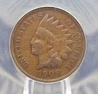 1909 "S" Indian Head Cent Penny 1c ANACS F12 #770 Fine🗝️KEY🗝️ ECC&C, Inc.