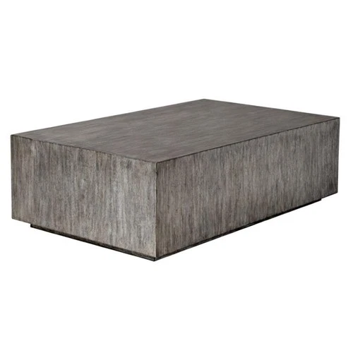 Uttermost Kareem Modern MDF Wood Coffee Table in Metallic Gray - Picture 2 of 7