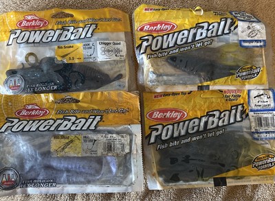 Berkley PowerBait 4 Lot Various Rib Shad, Power Lizard, Chigger Quad, Power Claw
