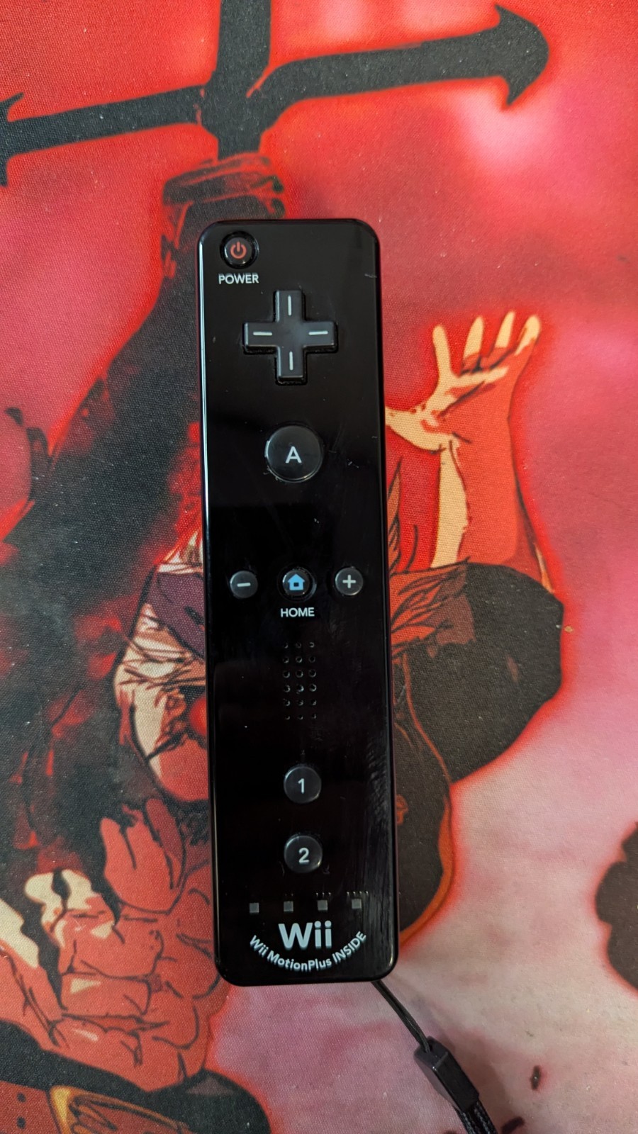 Nintendo Black Wii Remote Controller RVL-036 Motion Plus Tested Working