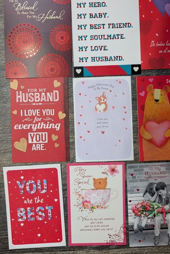 Hallmark Valentinstag Karten Lot 10er Set Ehemann Hochzeit - Bild 2 von 4