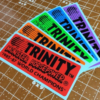 2 Restoration Vintage RC Trinity Monster HP 1985-87 Motor Labels Choose Colors