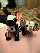 ty beanie baby lefty and righty 2000  REPUBLICAN  DEMOCRAT BEANIE  RARE SET