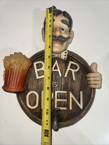 Bar Is Open Lighted Decoration Vintage 12 1/2" Pitcher Lights Up Works - Picture 2 of 13