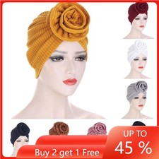 Flower Muslim Women Hijab Turban Hat Chemo Cap Head Scarf Hair Loss Cover Bonnet