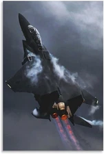 Military F-15 Fighter Jet Aircraft Posters Airplane Wall Decor- Wall Art 