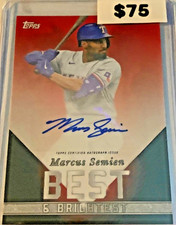 Marcus Semien, Texas Rangers, 2022 ToppsX Wander Franco Collection Auto  {03/10}